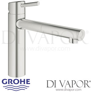 Grohe Concetto Single-Lever Sink Mixer (1/2 Inch) - 2013 to 2015 - Kitchen Tap Spare Parts 31129DC1 GEN2